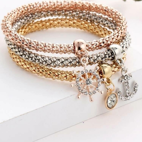 *Madison* 3 Pc. Nautical Bracelet Set - Picture 3 of 6